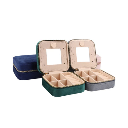 Casual Solid Color Velvet Pu Leather Jewelry Boxes