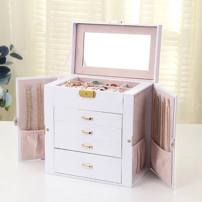 Casual Solid Color Wood Jewelry Boxes