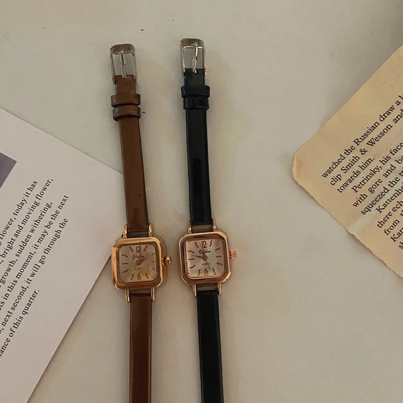 Casual Square Buckle Quartz Women'S Watches