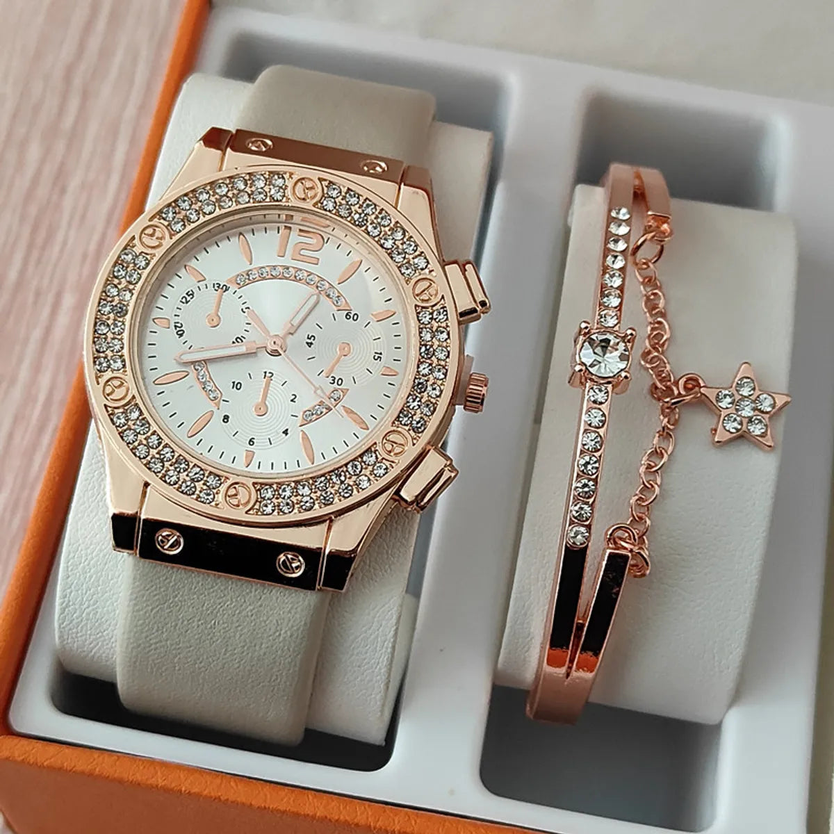 Casual Star Heart Shape Rose Buckle Quartz Women'S Watches