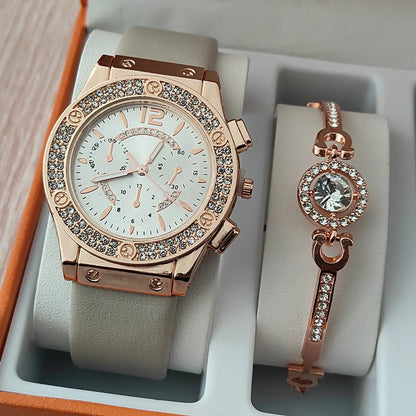 Casual Star Heart Shape Rose Buckle Quartz Women'S Watches