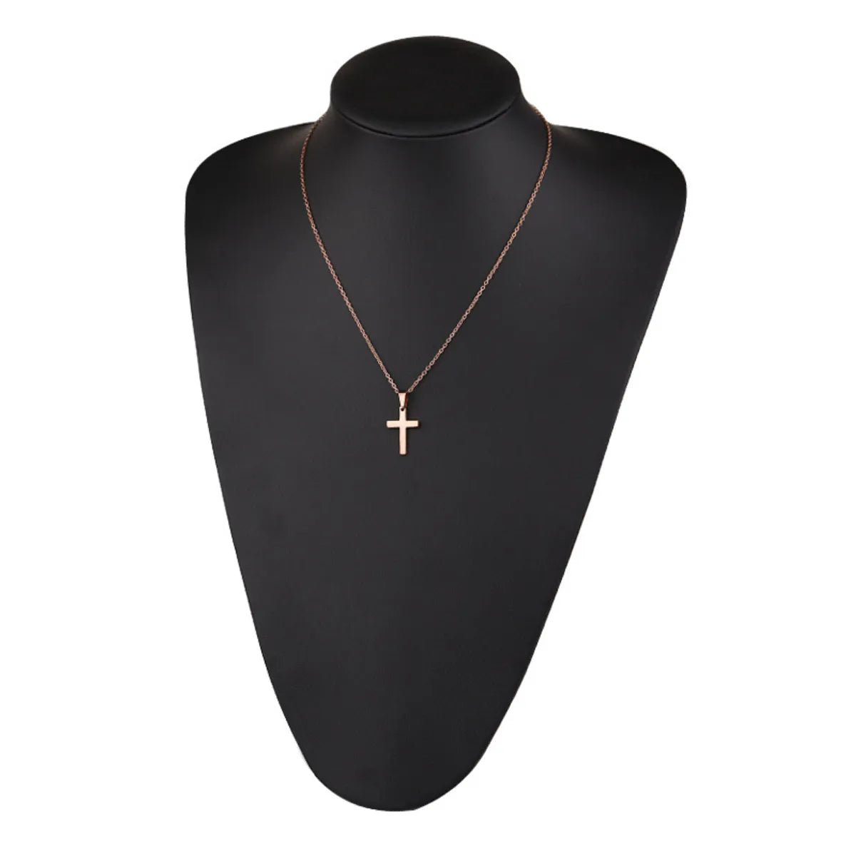 Casual Streetwear Cross Stainless Steel None 18K Gold Plated Unisex Pendant Necklace