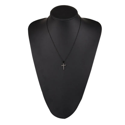 Casual Streetwear Cross Stainless Steel None 18K Gold Plated Unisex Pendant Necklace