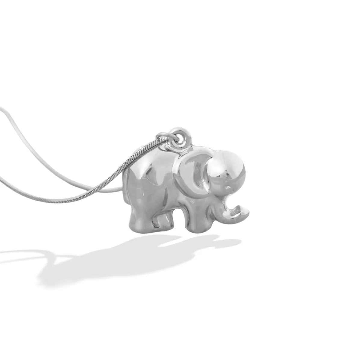 Casual Streetwear Elephant Stainless Steel Pendant Necklace