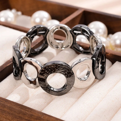 Casual Streetwear Geometric Alloy Plating Silver Plated Women's Bangle