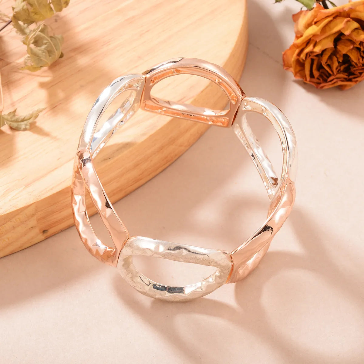 Casual Streetwear Geometric Alloy Plating Silver Plated Women's Bangle