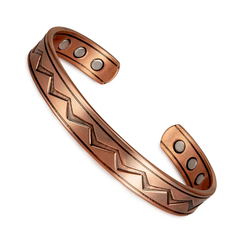 Casual Streetwear Geometric Magnetic Material Copper Women'S Bangle