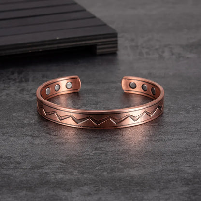 Casual Streetwear Geometric Magnetic Material Copper Women'S Bangle