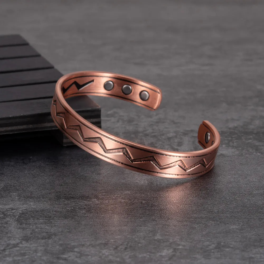 Casual Streetwear Geometric Magnetic Material Copper Women'S Bangle