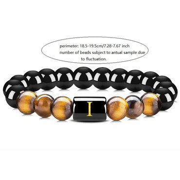 Casual Streetwear Geometric Obsidian Men'S Bracelets