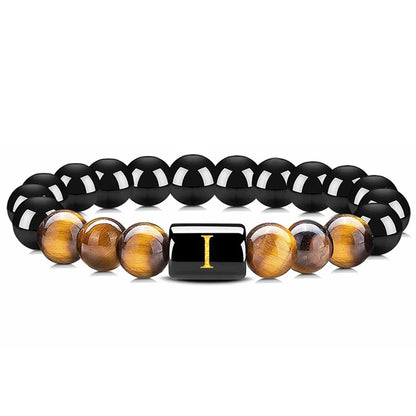 Casual Streetwear Geometric Obsidian Men'S Bracelets