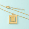 Wholesale Jewelry Casual Streetwear Geometric Customization Laser Engraving Stainless Steel 18K Gold Plated Pendant Necklace