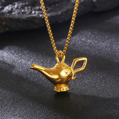 Casual Streetwear Geometric Stainless Steel Plating 18k Gold Plated Charms Pendant Necklace