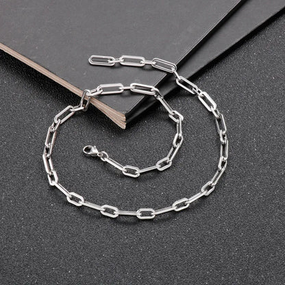 Casual Streetwear Geometric Titanium Steel Men'S Necklace