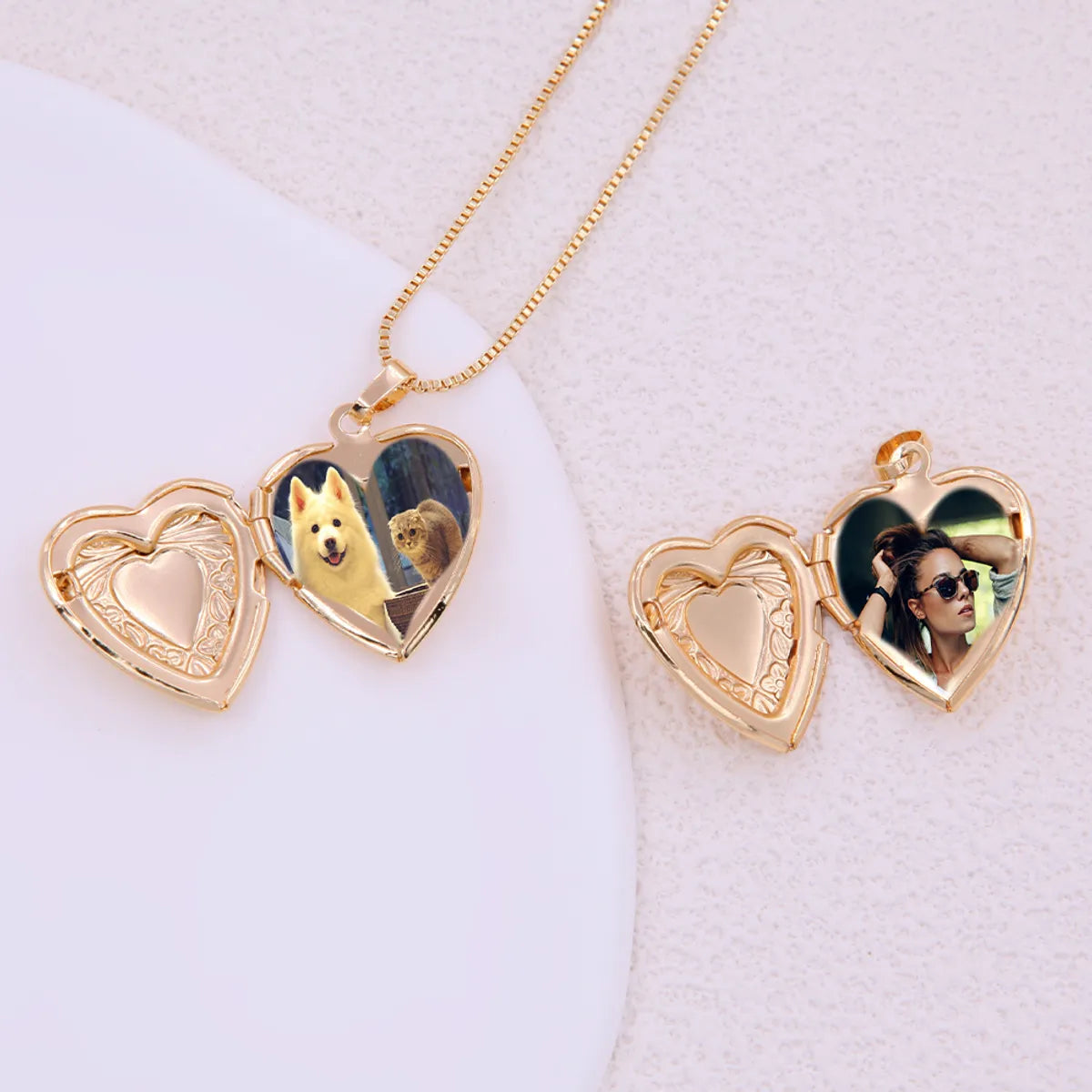 Casual Streetwear Heart Shape Copper Plating 18k Gold Plated Pendant Necklace