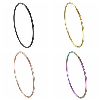 Casual Streetwear Solid Color 201 Stainless Steel Gold Plated Bangle In Bulk