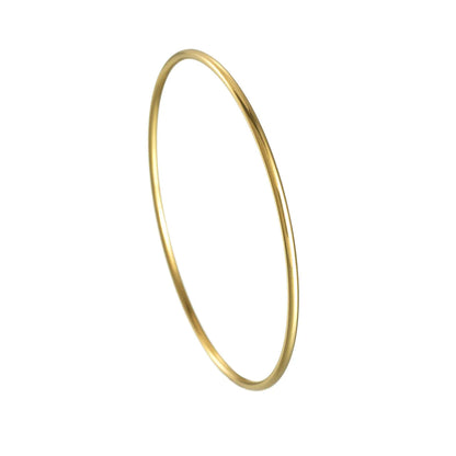 Casual Streetwear Solid Color 201 Stainless Steel Gold Plated Bangle In Bulk