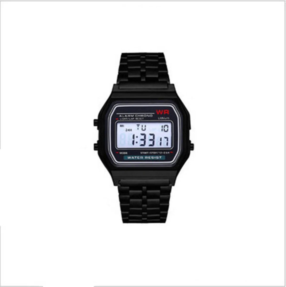 Casual Streetwear Square Double Side Snaps Electronic Women'S Watches