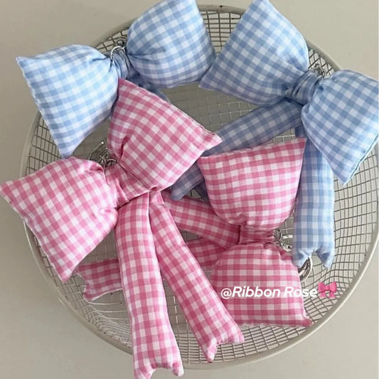 Casual Sweet Bow Knot Cloth Bag Pendant Keychain