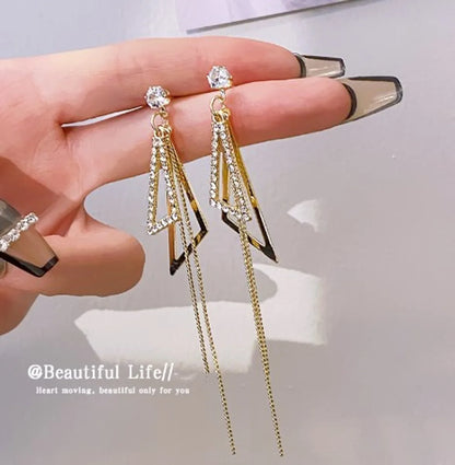 1 Pair Casual Sweet Circle Flower Bow Knot Tassel Plating Inlay Alloy Rhinestones Pearl Earrings