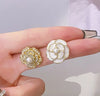 1 Pair Casual Sweet Circle Flower Bow Knot Tassel Plating Inlay Alloy Rhinestones Pearl Earrings