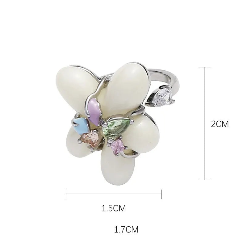 Casual Sweet Flower Alloy Resin Plating Women'S Bracelets Earrings Necklace