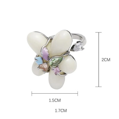 Casual Sweet Flower Alloy Resin Plating Women'S Bracelets Earrings Necklace