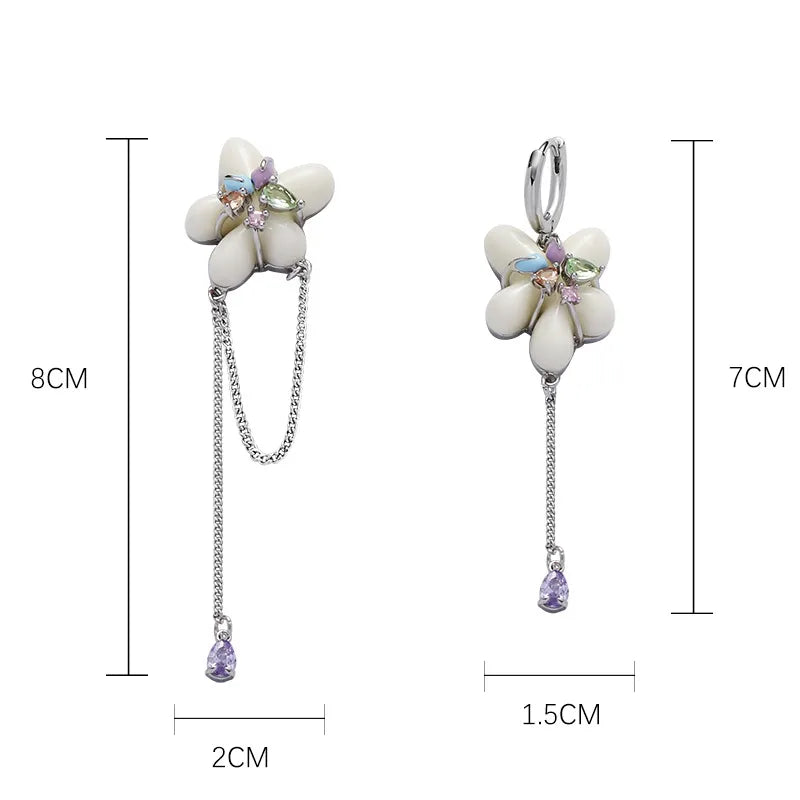 Casual Sweet Flower Alloy Resin Plating Women'S Bracelets Earrings Necklace