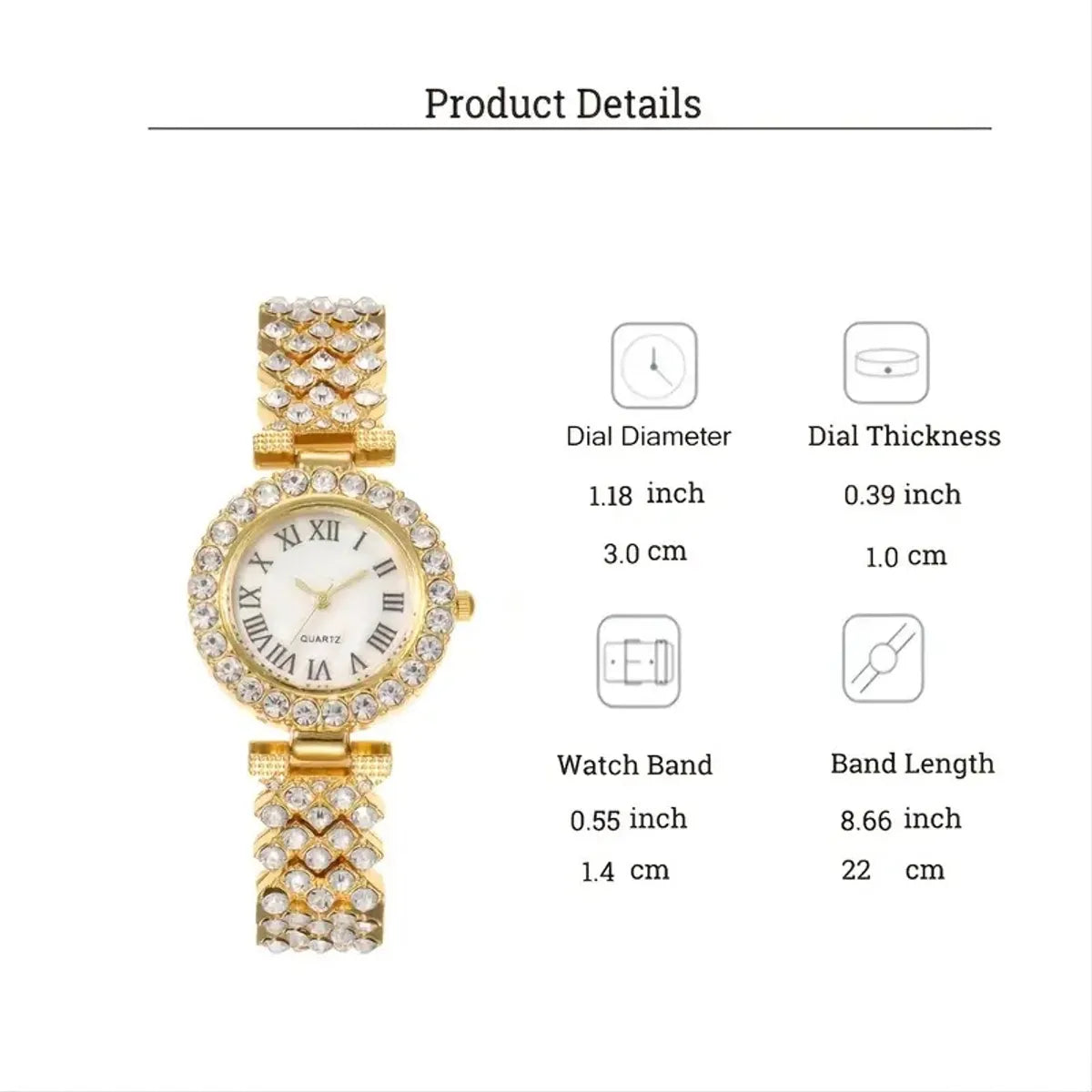 Casual Sweet Geometric Single Folding Buckle Quartz Women'S Watches