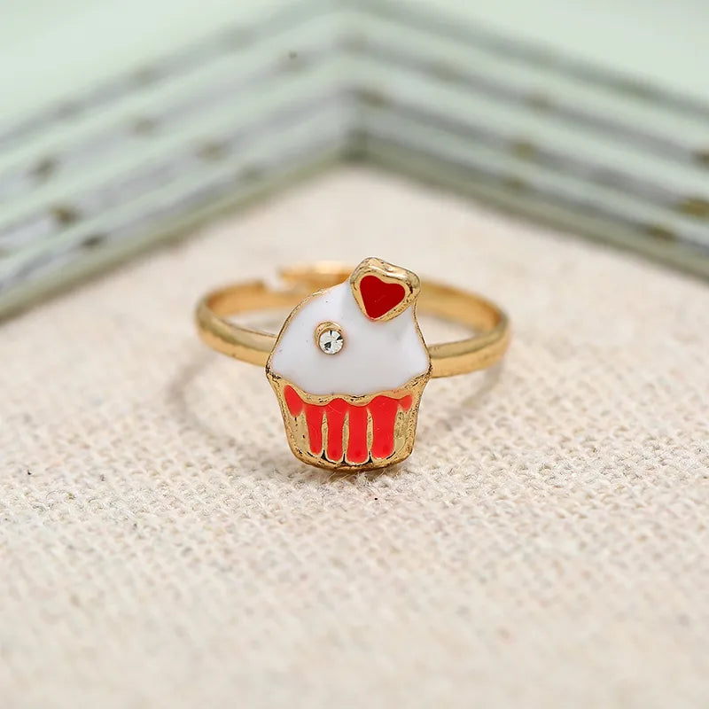 Casual Tropical Heart Shape Alloy Enamel Women'S Rings