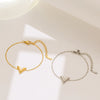 Casual V Shape Titanium Steel Plating Gold Plated Bracelets