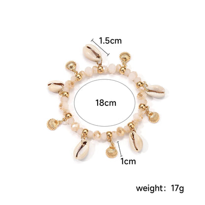 Casual Vacation Animal Shell Artificial Crystal Alloy Wholesale Bracelets Drawstring Bracelets