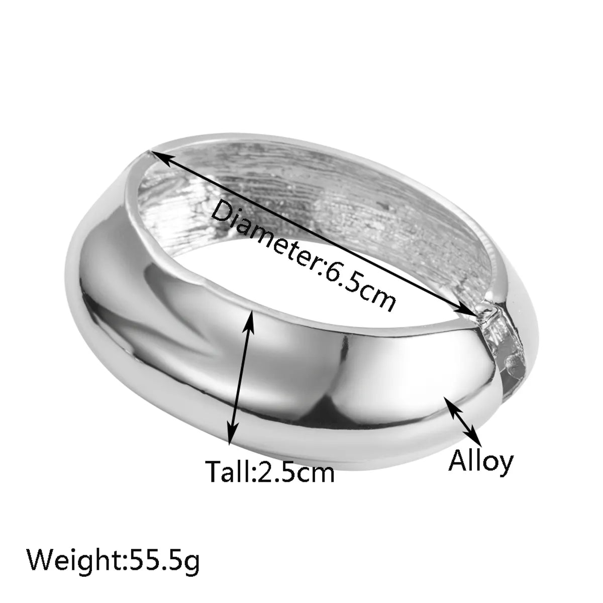 Casual Vacation Classic Style Solid Color Gold Plated Silver Plated Alloy Wholesale Bangle