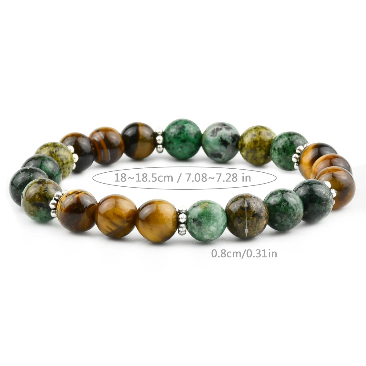 Casual Vacation Handmade Round Natural Stone Beaded Handmade Unisex Bracelets