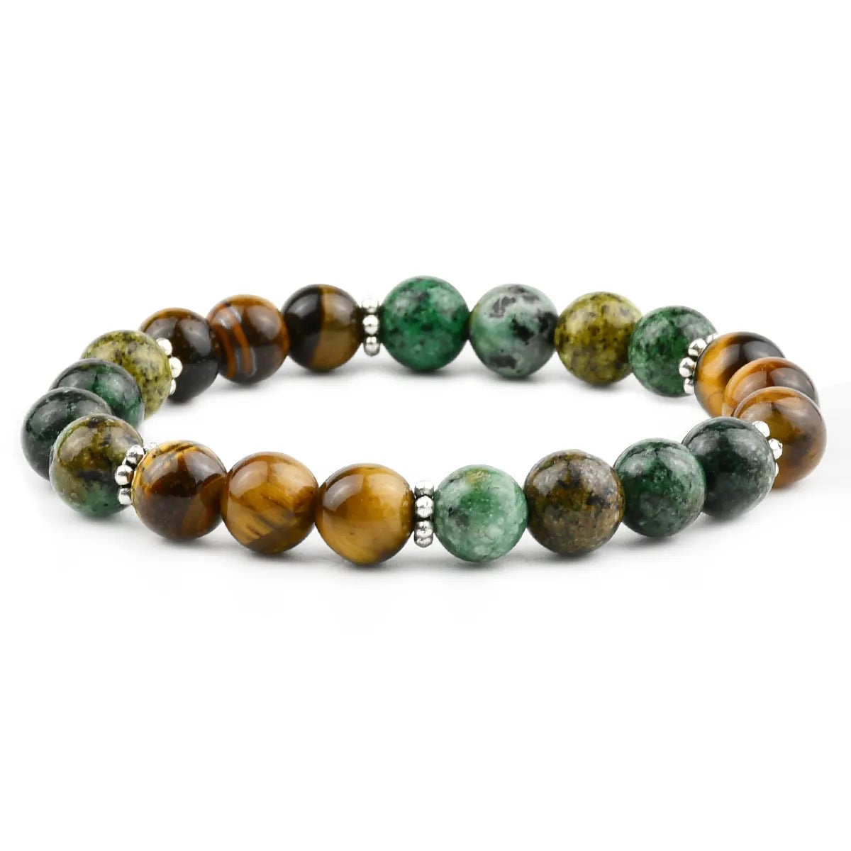 Casual Vacation Handmade Round Natural Stone Beaded Handmade Unisex Bracelets