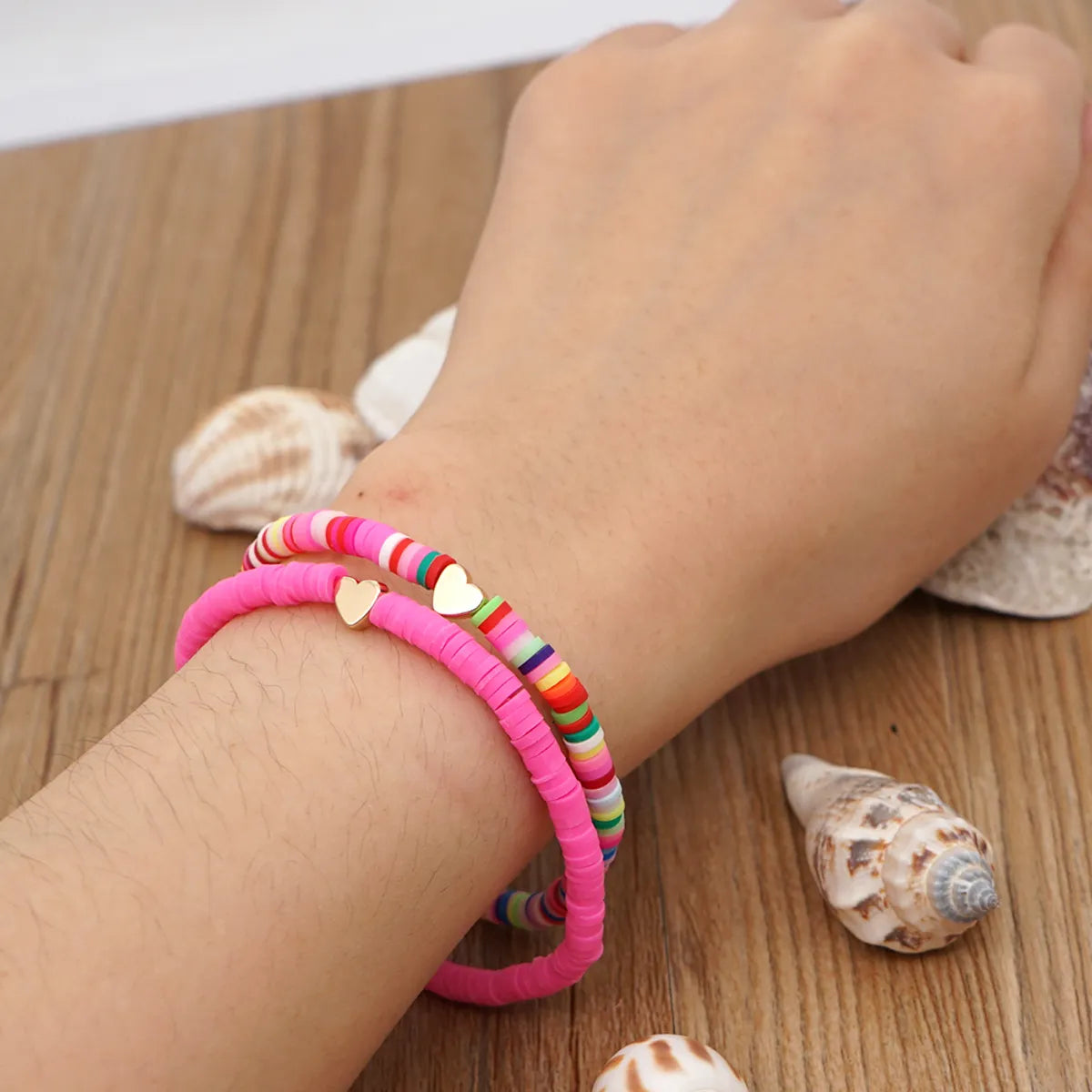 Casual Vacation Heart Shape Soft Clay Wholesale Bracelets