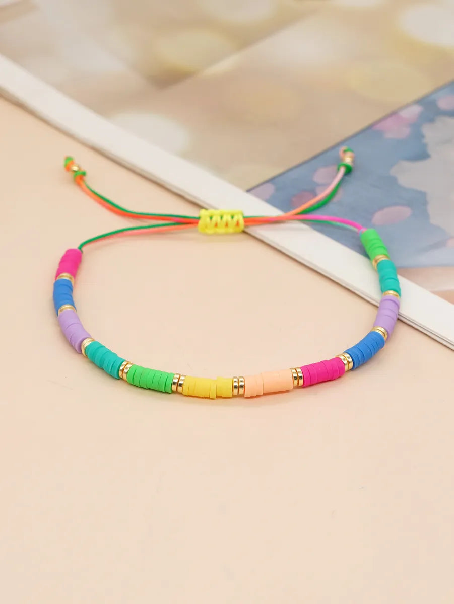 Casual Vacation Multicolor Soft Clay Copper Wholesale Bracelets