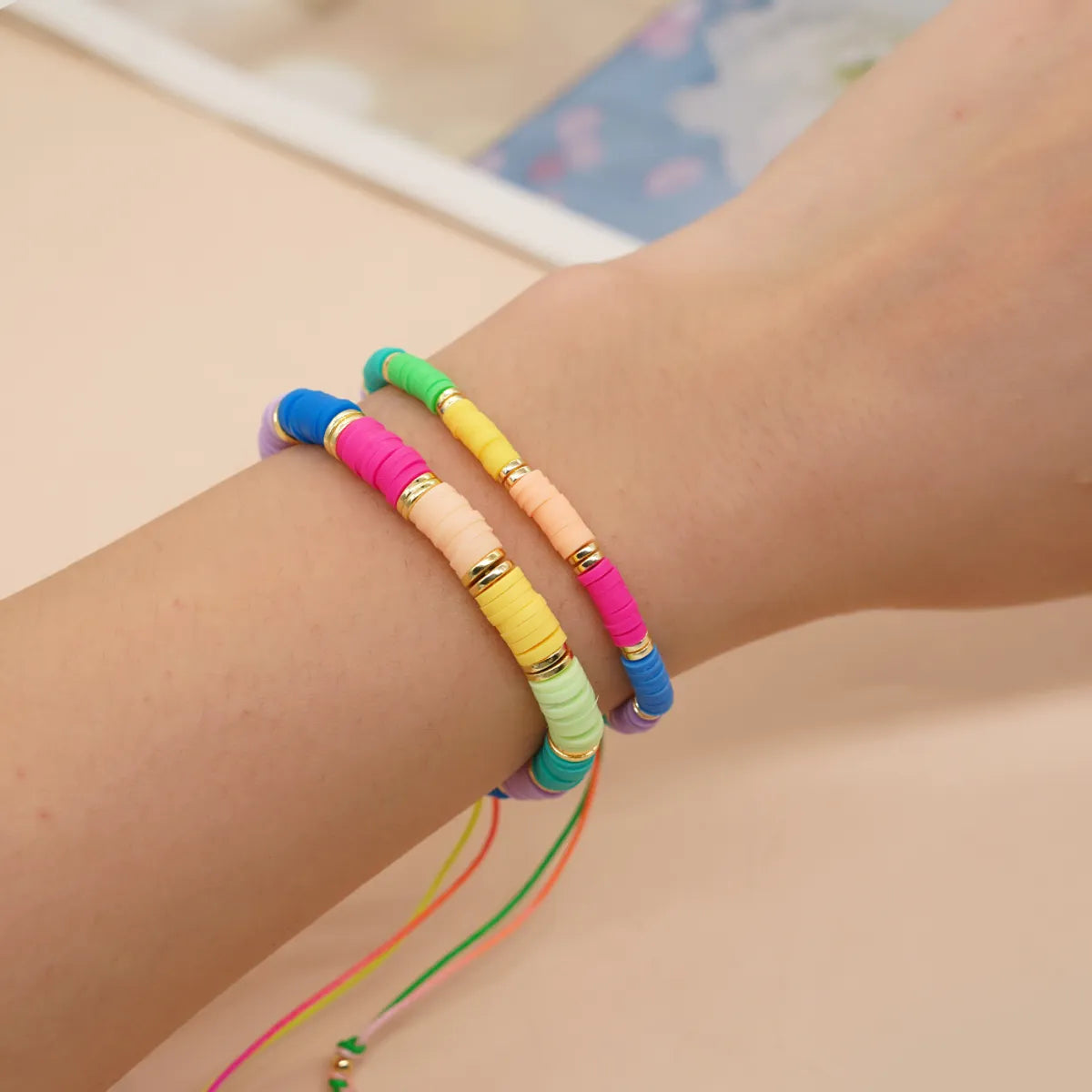 Casual Vacation Multicolor Soft Clay Copper Wholesale Bracelets