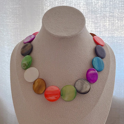 Casual Vacation Round Shell Women'S Necklace