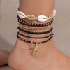 Casual Vacation Simple Style Geometric Starfish Glass Shell Knitting Women's Bracelets