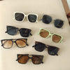 Casual Vacation Solid Color Pc Resin Square Full Frame Kids Sunglasses