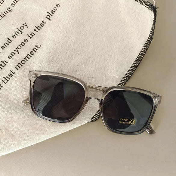 Casual Vacation Solid Color Pc Resin Square Full Frame Kids Sunglasses