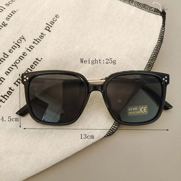 Casual Vacation Solid Color Pc Resin Square Full Frame Kids Sunglasses