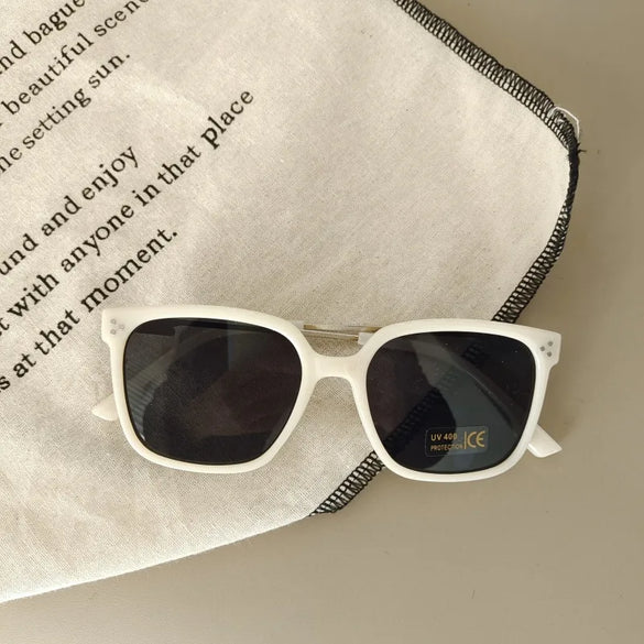 Casual Vacation Solid Color Pc Resin Square Full Frame Kids Sunglasses