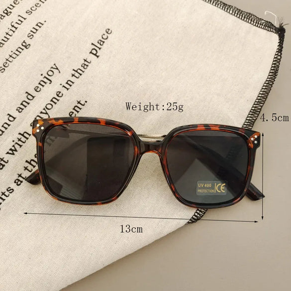 Casual Vacation Solid Color Pc Resin Square Full Frame Kids Sunglasses