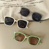 Casual Vacation Solid Color Pc Resin Square Full Frame Kids Sunglasses