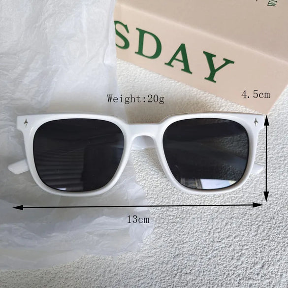 Casual Vacation Solid Color Pc Resin Square Full Frame Kids Sunglasses