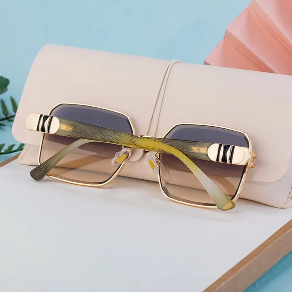 Casual Vacation Solid Color Pc Square Full Frame Women'S Sunglasses