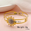 Casual Vacation Sweet Cross Pineapple 304 Stainless Steel 14K Gold Plated Zircon Bangle In Bulk