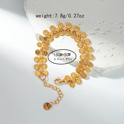 Casual Vacation Sweet Round Bell 304 Stainless Steel 14K Gold Plated Bracelets In Bulk